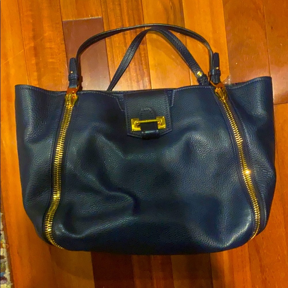 TOM FORD Sedgwick Leather Tote (navy blue)